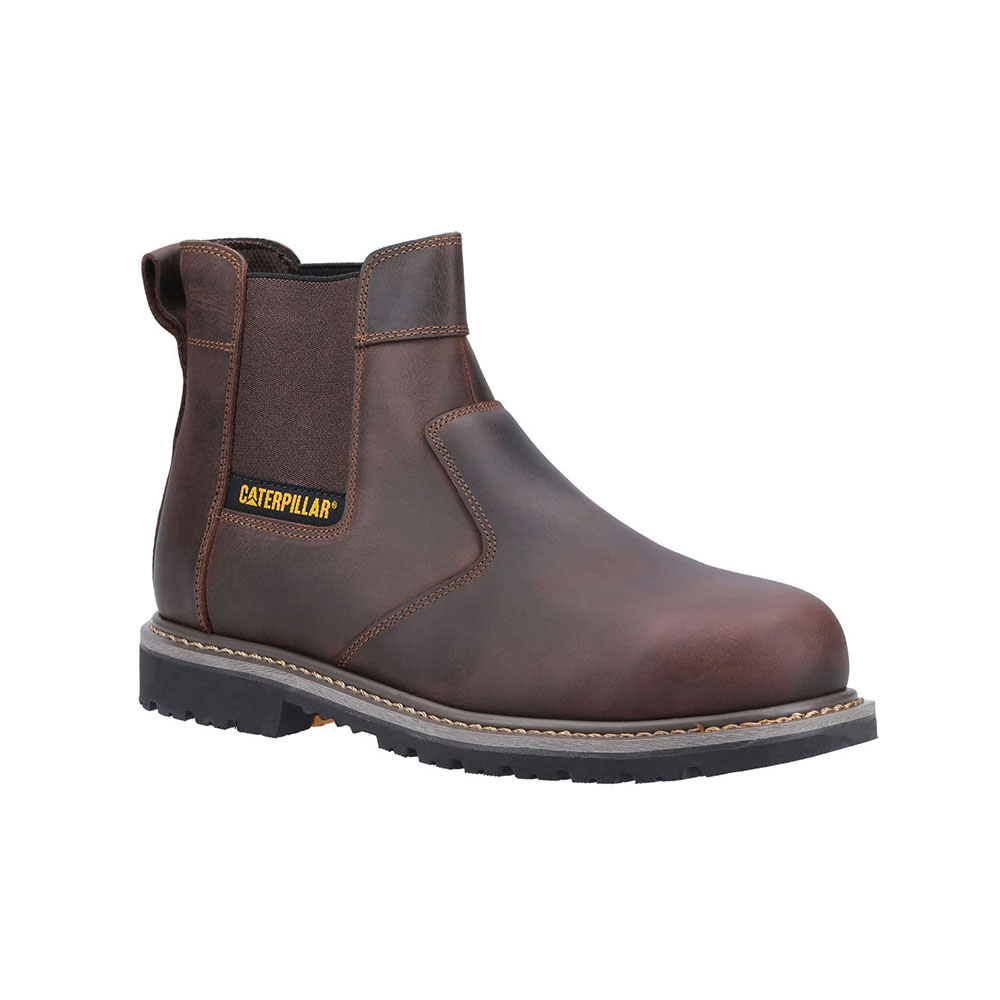 Caterpillar Powerplant Dealer Astm - Mens Safety Boots - Brown - NZ (761WMFTKX)